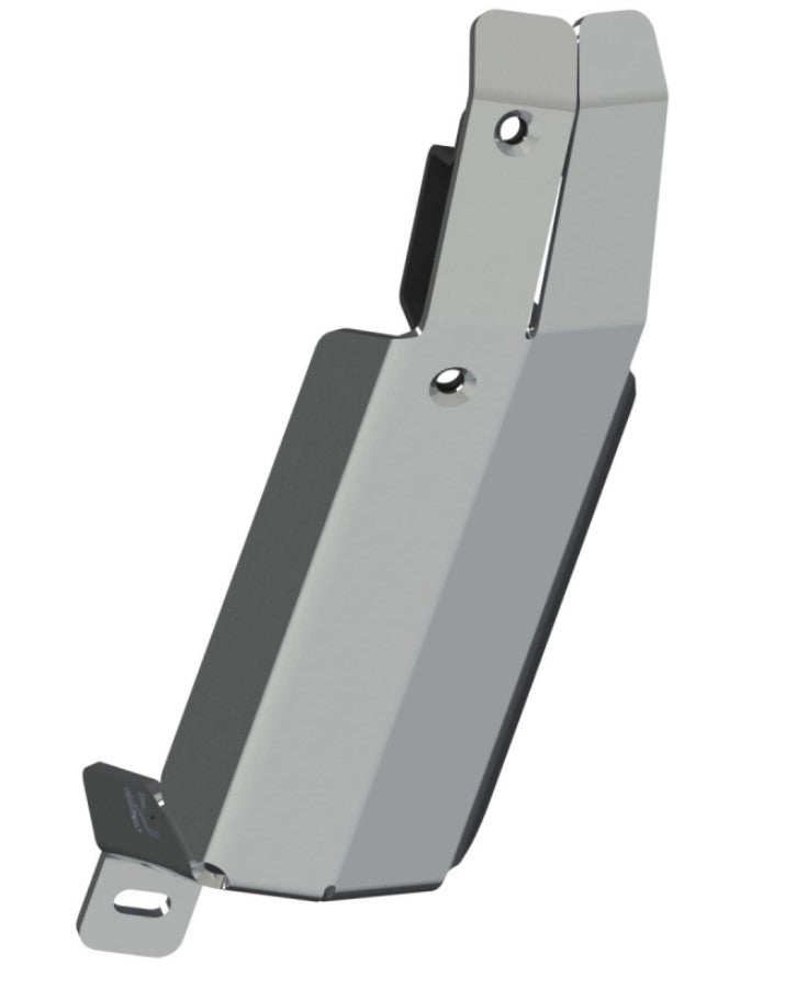 long aluminium guard with two large holes at the top