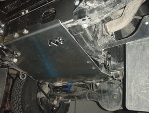 N4 aluminium tank protector mounted under a vehicle