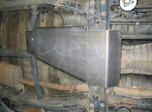 rectangular aluminium shoring mounted under a vehicle