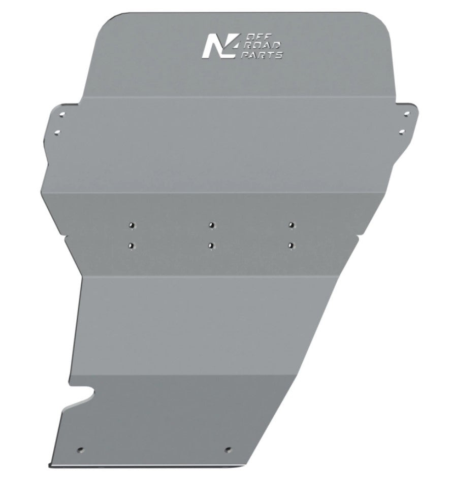 N4 offroad protective ski with logo on top on white background