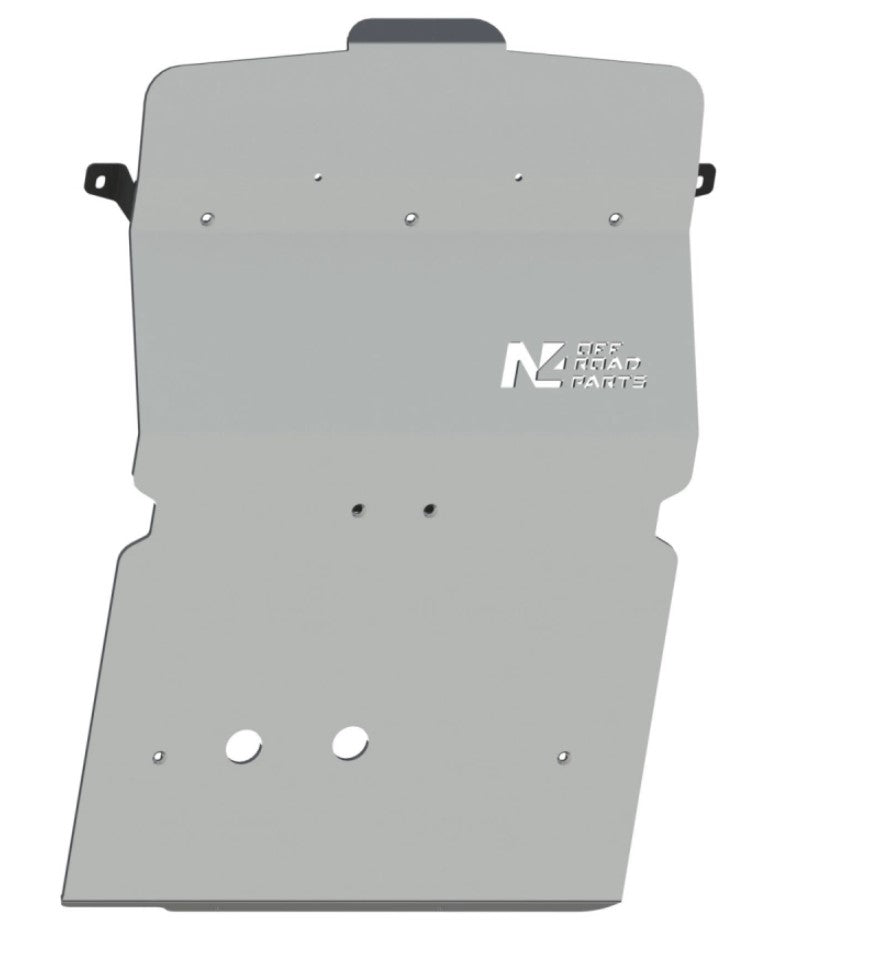 N4 offroad engine shield on white background with multiple mounting holes