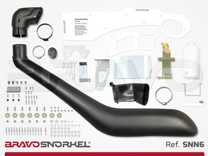 snorkel bravo black presented with parts and screws