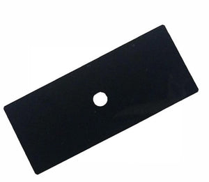 Rectangular black piece with hole in center