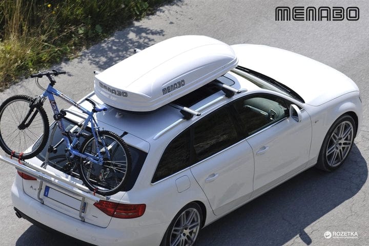 Menabo roof box - MANIA 460L Blanc Brillant / Single (Right-hand opening only)