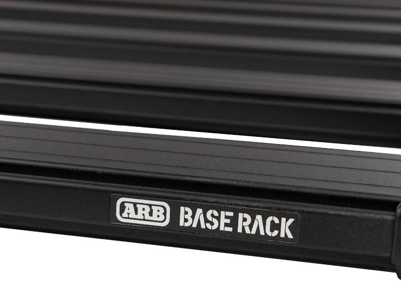 close-up of ARB Baserack logo on gallery