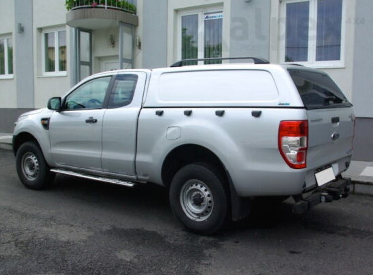 grey pick-up parked extra cab Canopy Hardtop top