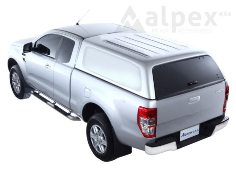 unmarked grey pickup on white background with Canopy Hardtop