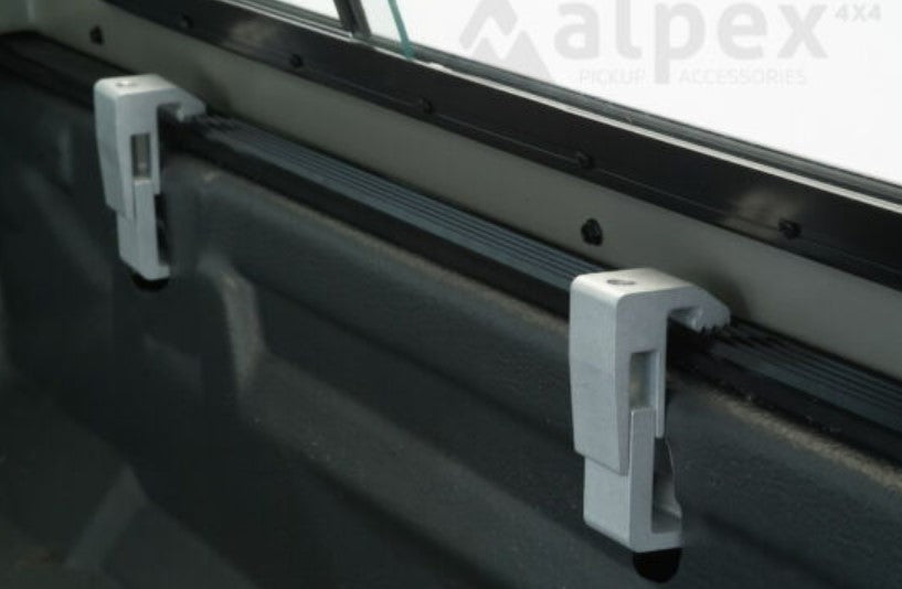two metal clip hooks Canopy Hardtop fixed in a Bed Truck pick up