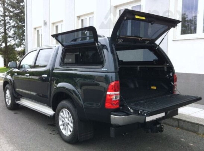 Canopy Hardtop Aeroklas Double Shell ABS - Toyota Hilux Vigo 2005-2015 Red / Hinged Windows