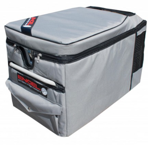 Fridge cover grey engel with zipper and a front pocket