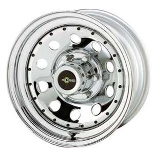 GOSS chrome rim in steel with white background