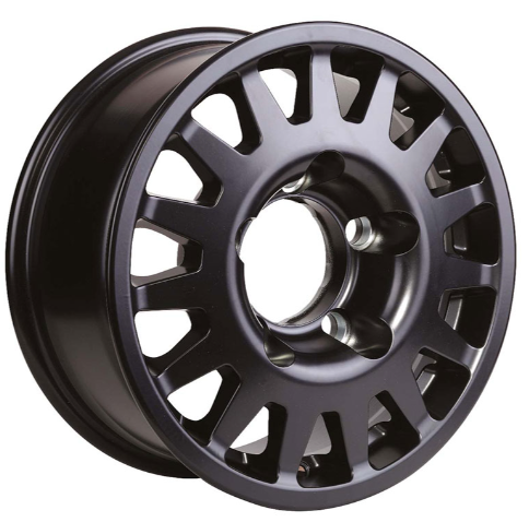 black aluminum rim with 5 center holes from manano