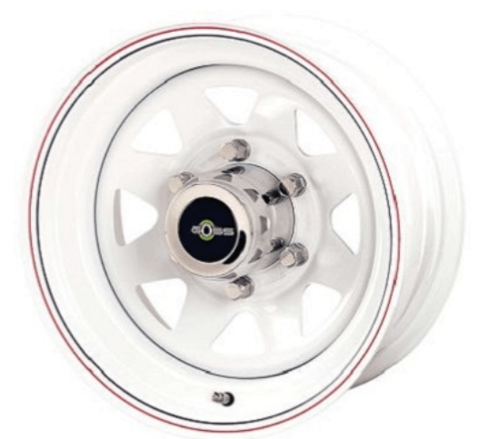 Wheel GOSS triangular white 7x16 5x150 ET5 CB113 - Toyota HZJ 78/79