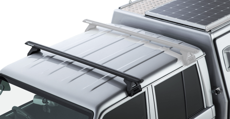 1-2 roof rack kit Rhinorack - Toyota Land Cruiser 79 Double Cab 1 / Vortex (oval) / 110mm