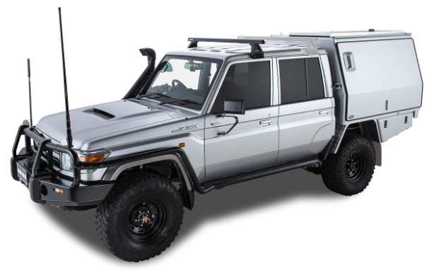 1-2 roof rack kit Rhinorack - Toyota Land Cruiser 79 Double Cab