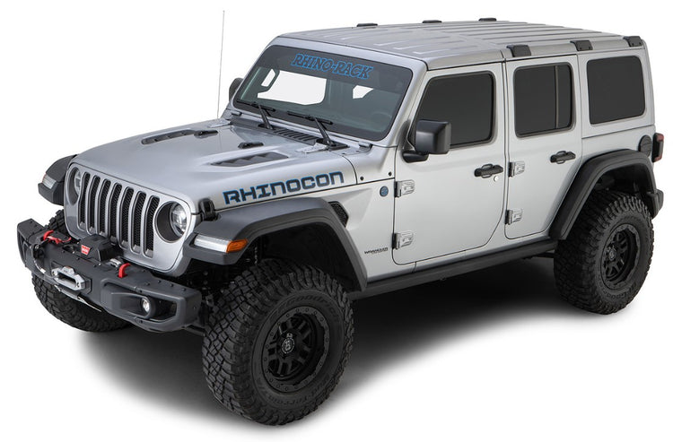jeep wrangler JL rhinocon gray presented on white background