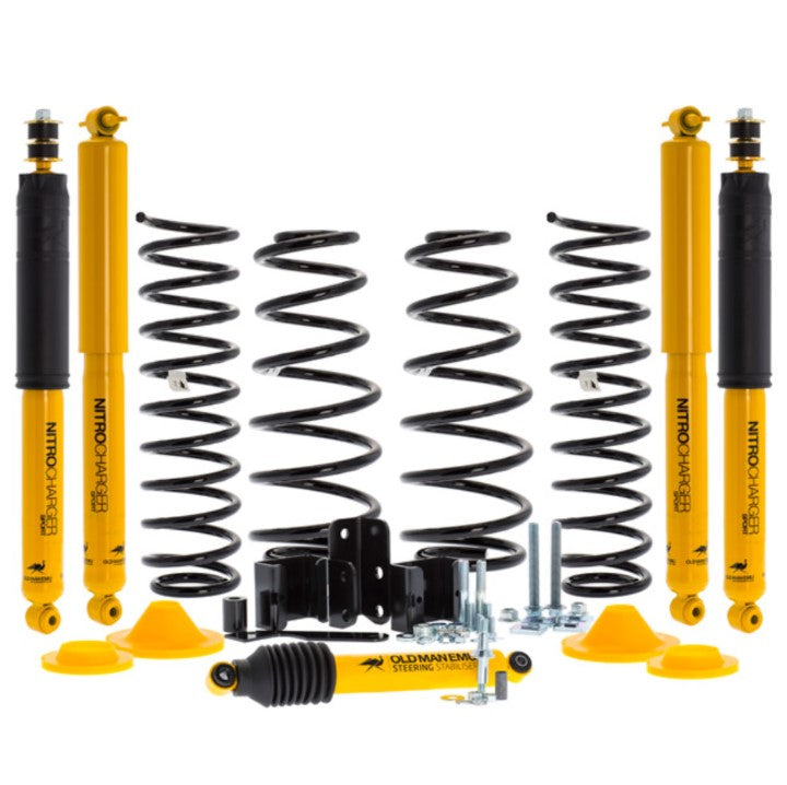 OME suspension kit for Pajero with springs and shock absorbers