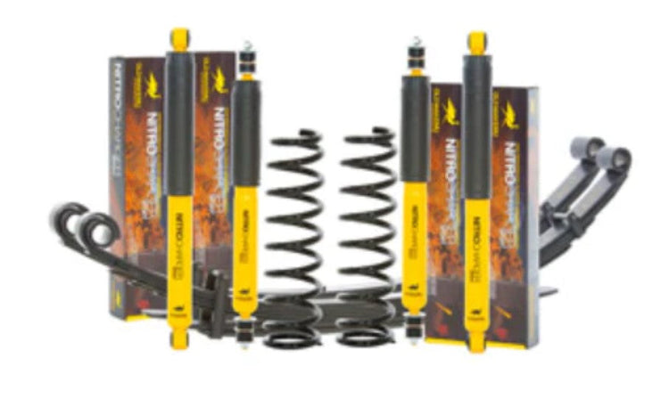complete yellow and black suspension kit with suspension blades