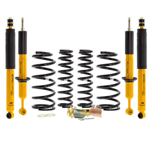 OME Suspension Kit standing with yellow springs and shock absorbers