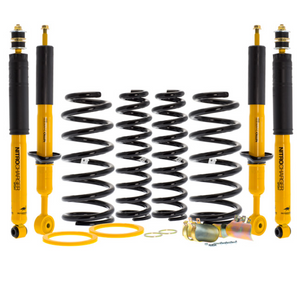 old man emu black and yellow suspension kit with spacers and wedges