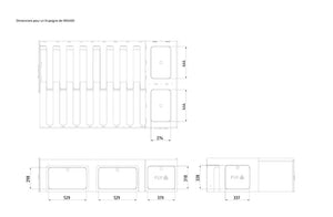 FLV unfolded L-bed diagram