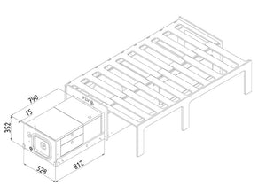 FLV drawer dimensioned drawing VAN