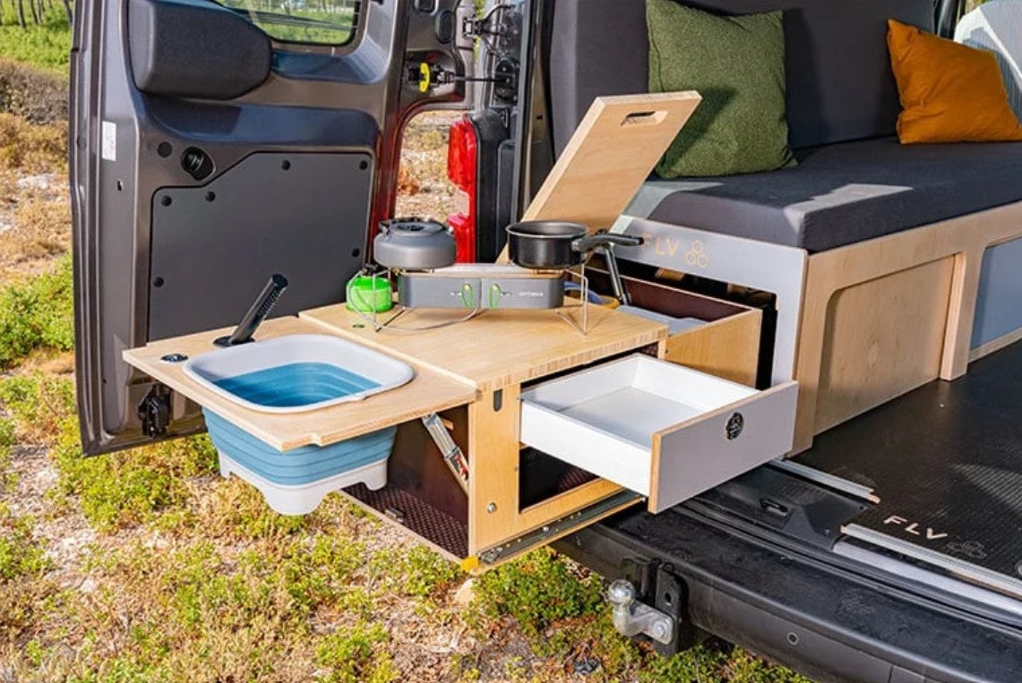 Kitchen area of a layout VAN