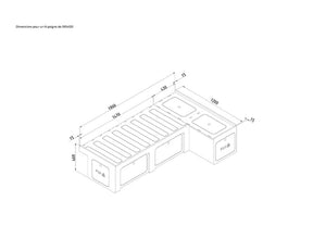 L-shaped comb bed