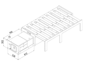 L-shaped comb bed