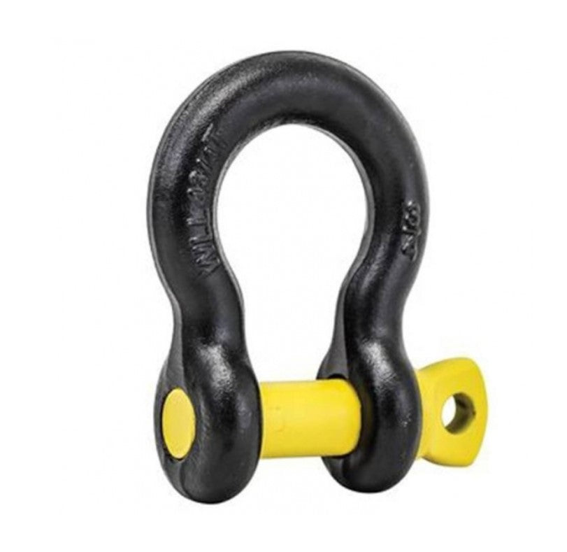 Steel shackle 4t T-Max for 4x4 traction yellow and black