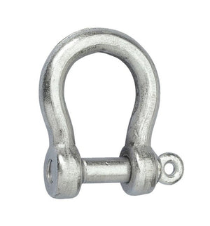 Galvanized winch shackle with pin lock