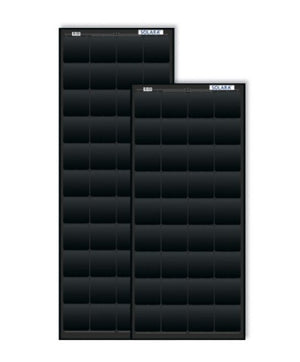 black solar panels (pair) presented on a white background