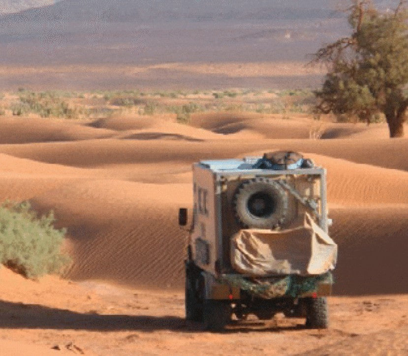 Vehicle equipped for desert travel