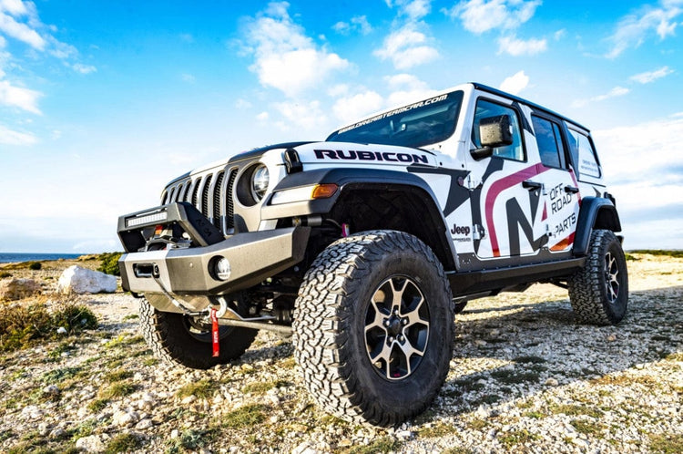 N4 steel front bumper with winch plate - Jeep Wrangler JL