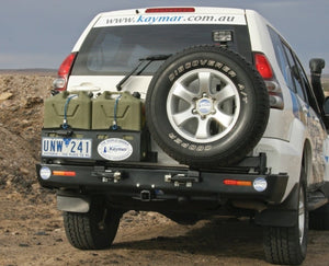 Rear of Nissan with bumper and wheel carrier