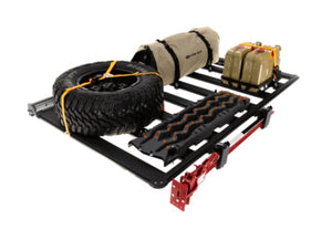 ARB roof rack with spare wheel and accessories