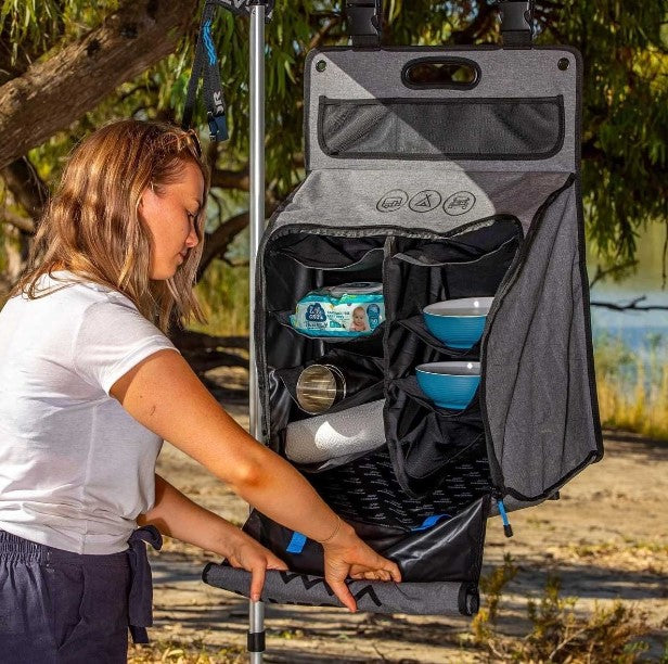 outdoor storage bag with crockery