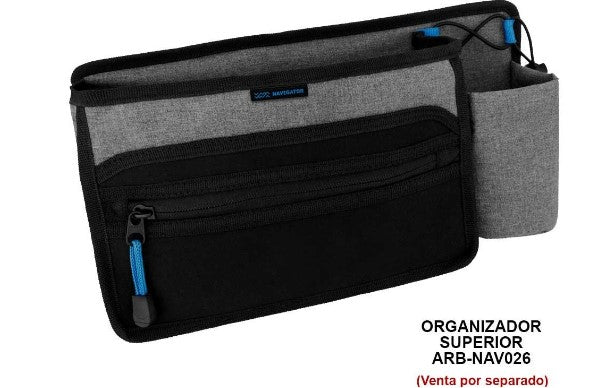 storage pouch navigator grey blue and black on white background
