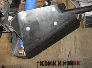 shock absorber protection mounted on a blue shock absorber