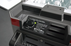 view of engel control knob for portable fridge
