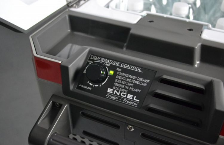 view of engel control knob for portable fridge