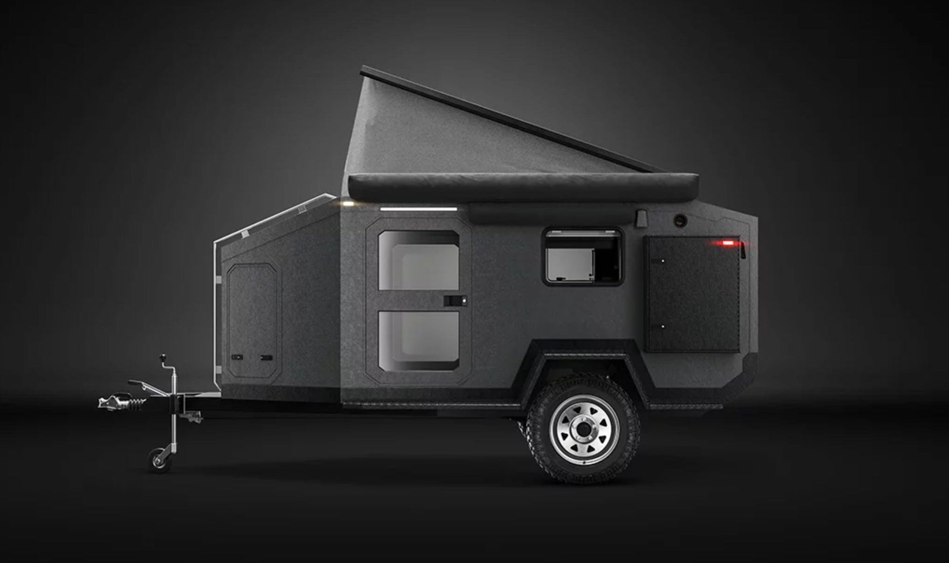 IRONYAK IY-1 off-road trailer - Number 1 in Europe IY-1 Off-Road HT - with Alu-Cab / Awning 2.0 (2m) hardtop tent