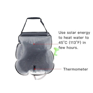 5 Gallon/20L Shower Bag with Solar Panel included for Hot Water