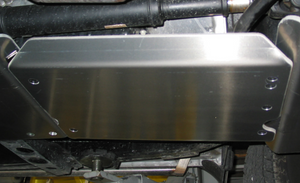 mounted view of the aluminium protection under a vehicle