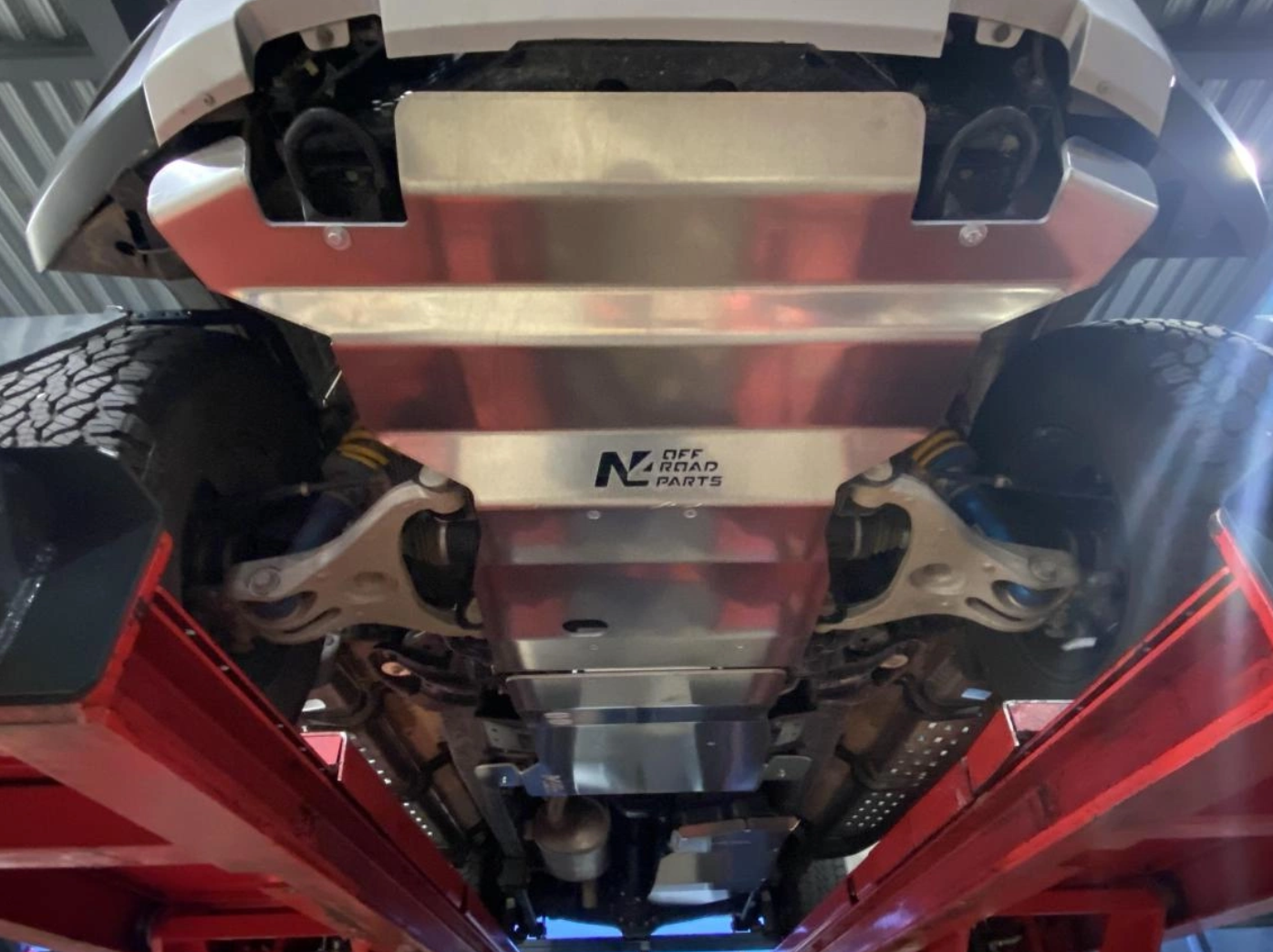 N4 protection mounted under an aluminum vehicle