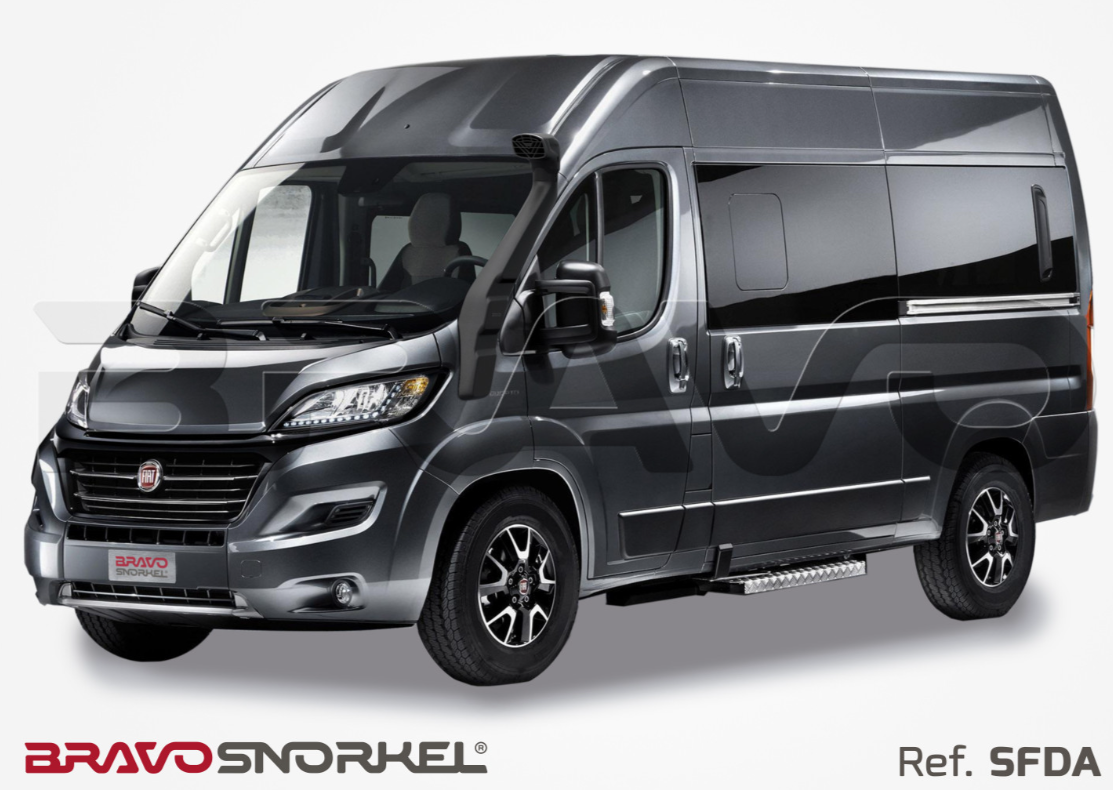 Fiat Ducato bravo snorkel equipped with a black snorkel
