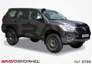 toyota land cruiser 150 grey with a bravo snorkel