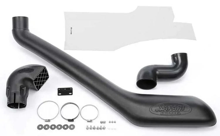 exploded view of a black snorkel safari 4X4