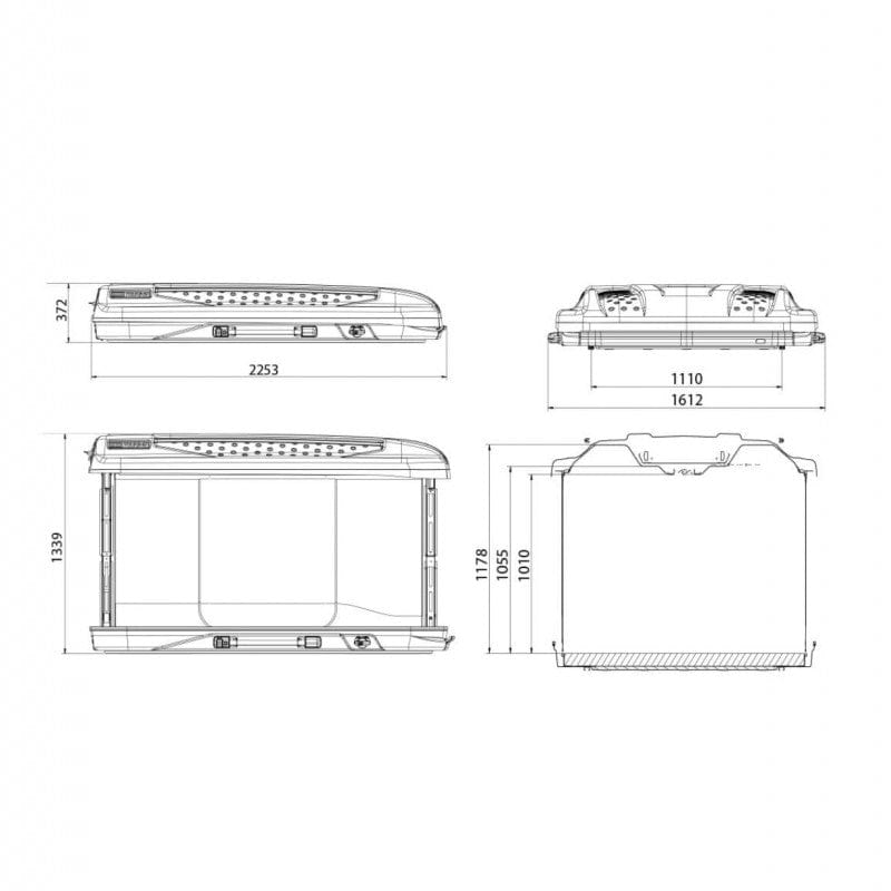 Altitude Electric roof tent - ARB4x4 - 1370x1870mm