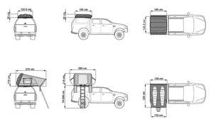 Esperance ARB roof tent - Rigid ABS shell with telescopic ladder